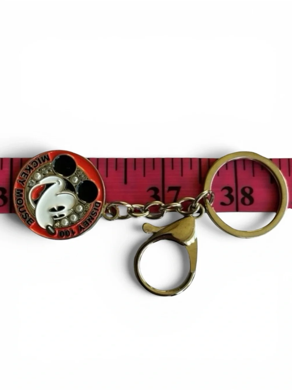 Disney 100 Anniversary Mickey Mouse Enamel Pearl Bag Charm Keychain – NWOT